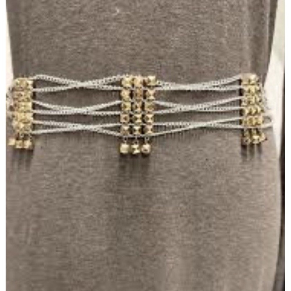 mannequin is a Zara multi-strand statement chain belt (…b61)